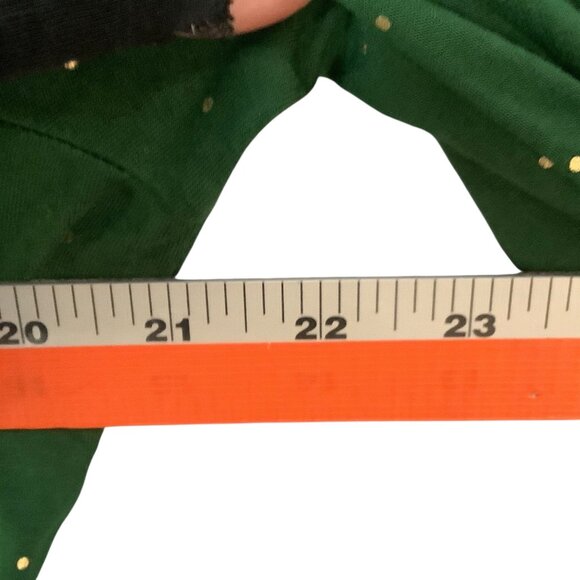 Boden Tara Jersey Green Long Sleeve Button-Up Shirt  Women US 14 Gold Dots - Picture 4 of 7